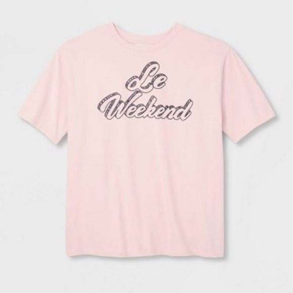 Universal Thread Le Weekend Short Sleeve Graphic T-Shirt - Size XXL - Pink - NWT - Picture 9 of 9